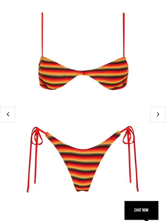 triangl swimwear Other - Women’s Red Multicolor Stripe Tie-Side Bikini - Brand: